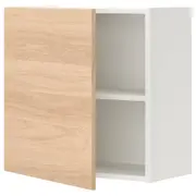 ENHET wall cb w 1 shlf/door, white/oak effect, 60x32x60 cm