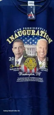 Joe Biden & Barrack Obama VTG T-Shirt Inauguration 2013 NOS W/Tag! Thank You Joe