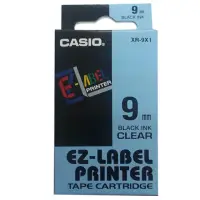 在飛比找momo購物網優惠-【CASIO 卡西歐】標籤機專用色帶-9mm透明底黑字(XR