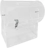 GARENDE Acrylic Raffle Drum Raffle Ticket Box Professional, Clear Raffle Ticket Cage,Raffle Ticket Drum for Family Games