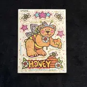 Vtg 80’s ILLUMINATIONS Scratch & Sniff Stickers - HONEY Teddy Bear -