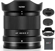 VILTROX 40mm F2.5 Z, AF 40mm f/2.5 Full Frame Lens for Nikon Z, Auto Focus Prime Lightweight Lens for Nikon Z-Mount Cameras Z5 Z50 Z50II Z6 Z6II Z7 Z7II ZFC Z30 Z9 Z8 ZF Z6III