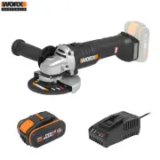 WORX 20V Cordless 125mm Brushless Angle Grinder Kit w/ Battery&Charger -WX812.B