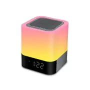 3 In 1 Bedroom Bluetooth Audio Alarm Clock LED Desk Lamp Bluetooth Night Light Wireless Colorful Audio Light