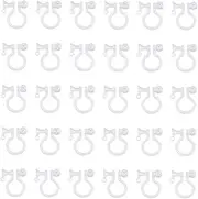 [PH PandaHall] PandaHall Elite 30pcs/box Transparent U Type Plastic Clip on Earring Converter for No Pierced Ears