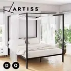Artiss Metal Bed Frame Bed Base Double Queen Four-pouster Classic Bed POCHY