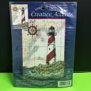 Creative Accents Cross Stitch Nautical Light # 7935 2001 Dimensions New Sealed