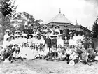 1910 A sunday school picnic at Park Lake Creswick Australia OLD PHOTO