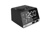 K11 Bluetooth Alarm Clock Speaker Creative Digital Music Clock Display Radio with Dual USB Interface, Support U Disk / TF Card / FM / AUX(Black)