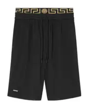 Versace Meshed Drawstring Shorts Black