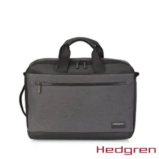 【Hedgren】NEXT商務系列 RFID防盜 三背法 15.6吋雙格層 電腦公事包(淺灰)