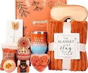 Mother’s Day Gifts Baskets for Women Mom Her Wife Girlfriend,Birthday Gifts for Women Teacher Friend w/Cozy Blanket Rose Relaxing Spa Gifts Set,Self Care Get Well Gifts for Her Valentines Mothers Day