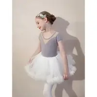 在飛比找ETMall東森購物網優惠-兒童舞蹈服夏季短袖女童芭蕾舞裙幼兒中國舞練舞衣考級女孩跳舞裙