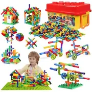 426 Pieces Toy Pipe, Creative STEM Tube Locks Construction with Wheels and Mi...