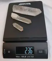 3 Natural Clear Quartz Crystal Wand Point Obelisk Rock Healing Reiki