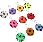 BESPORTBLE 10pcs Reflective Soccer Ball Keychains for Backpack High Visibility Pendants Lightweight Schoolbag Accessories Nighttime Reflectors for Students and Boys