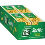 Tic Tac Sprite Lemon-Lime-Flavored Candy Mints 12 Packs - 1 oz Each