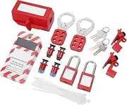 Loto Tag Lockout, Stainless Steel Hasp Complete Set Circuit Breaker Lockout Industrial Chemical Brass