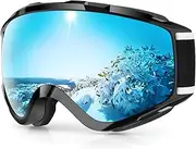 findway Ski Goggles OTG - Over Glasses Snow/Snowboard Goggles for Men, Women & Youth - 100% UV Protection