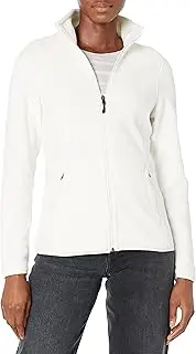 [Amazon Essentials] Women's Classic-Fit Long-Sleeve Full-Zip Polar Soft Fleece Jacket (Available in Plus Size), Ivory, Medium