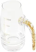 CLISPEED Crystal Glass Wine Dispenser with Gold Foil Simple Decanter Elegant Wine Separator Design for Entertaining and Events Random Color