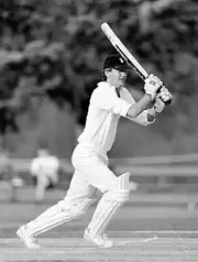 Bobby Parks batting for Hampshire against Oxford University - Old Cricket Photo