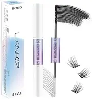 LANKIZ Cluster Lash Glue - Waterproof Bond & Seal for Wispy Lashes, DIY Extensions, Strip False Lashes - 48 Hours Overnight Adhesive