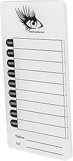 PLAFOPE Acrylic Eyelash Display Board Eyelash Tray for Extensions with Marks for Beauty Salons Makeup Artists and Home Use Lightweight Portable