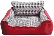 Pet Dog Puppy Cat Fleece Warm Bed House Plush Cozy Nest Mat Pad/Red/Two Sizes (Size : XL)