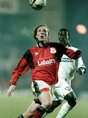 Scott Gemmill of Nottingham Forest Clive Wilson of Tottenham Hotsp- Old Photo