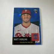 2022 Topps Chrome Platinum Matt Vierling Rookie RC Blue Atomic Refractor SP /100