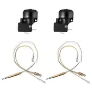 Gas Patio Heater Repair Kit with Thermocouple & Dump Switch for Propane Outdoor Heater Safety, 2-Pack Black