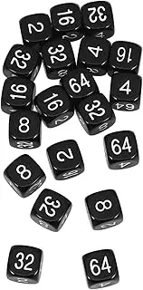 Kisangel 20pcs Rounded Corners Dice Set Sided Dice for Math Teaching and Party Games Lightweight Entertainment Dices for Board Games and Gatherings