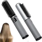 Cordless Hair Straightener Brush, Mini Portable Travel Wireless Straightener Neg