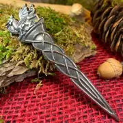 NEW Solid Pewter Welsh Dragon Kilt Pin, Wales Jewelry, Men's Celtic Brooch