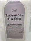 Threshold Performance Flat Sheet King Size White 100% Cotton
