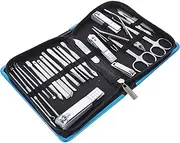 SOESFOUFU Complete Manicure Kit 26 Tools Nail Clippers Set Pedicure Grooming Tools for Family Use Portable