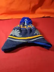 Swiss+Tech Performance Gear Boys Pompom Hat w/ Peak Technology Blue~ OSFM NWT