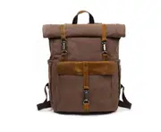 W01 Canvas Backpack Leisure Tourist Backpack Portable School Bag Outdoor Large-capacity Travel Mountaineering Bag for Men and Women