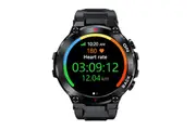 GPS Smart Watch Outdoor Fitness Sports Watches For Men, Waterproof 24-Hour Heartrate Blood Oxygen Monitoring Smartwatch - Black