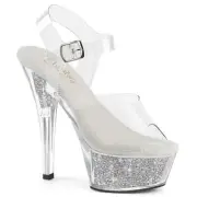 Pleaser Kiss-208RSI Pole Dancing Stripper Sexy Rhinestone Platform Heels Sandals