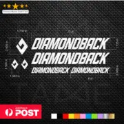Diamondback Vinyl Decals Stickers Sheet Bike Frame Cycle Cycling Bicycle MTB V2