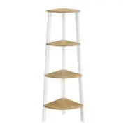 Corner Shelf Stand, 4-Tier Corner Bookshelf, Industrial Corner Ladder Shelf,