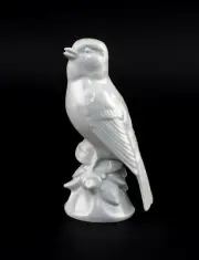 9942842 Porcelain Figurine Bird Chaffinch White Wagner & Apel H13cm