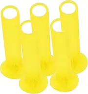 Outanaya 5Pcs Soccer Disc Holders Portable Training Equipment for Football Practice Sturdy Design with Long Handle Lightweight Space Saving Marker Storage