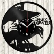 Dark Tower Vinyl Record Wall Clock Decor Handmade 6225