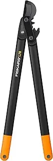 Fiskars PowerGear II bypass gear lopper for fresh wood, non-stick coated, hardened precision steel, cutting diameter 5 cm, length 70 cm, black/orange, L78, 1000584