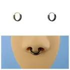 Surgical Steel Septum Clicker Nose Daith Segment Cartilage Rings Hoop Piercing