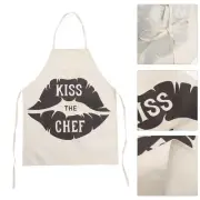 Cotton Linen Apron Women Work Apron Barber Apron Baking Cooking Apron