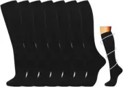 7 Pairs Compression Socks for Women & Men 15-20 Mmhg Is Best Athletic & for Runn